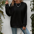 Sunday Oversized Crewneck Sweatshirt in Black – women's loose crewneck pullover sweatshirt