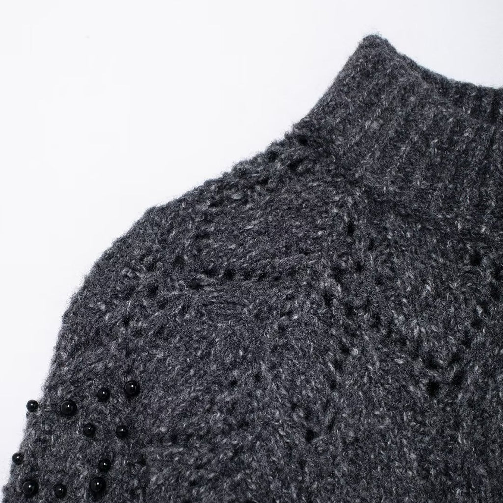 Celeste Embellished Asymmetric Sweater