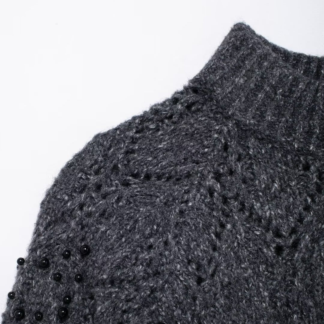Celeste Embellished Asymmetric Sweater