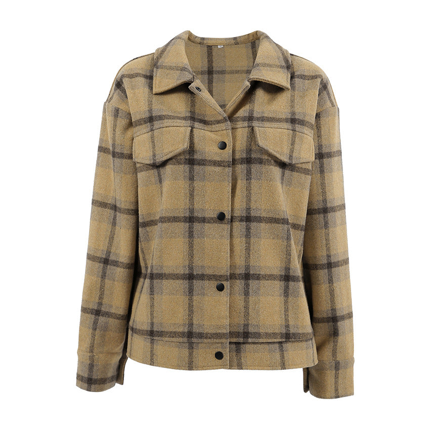 Camden Checkered Wool-Blend Coat