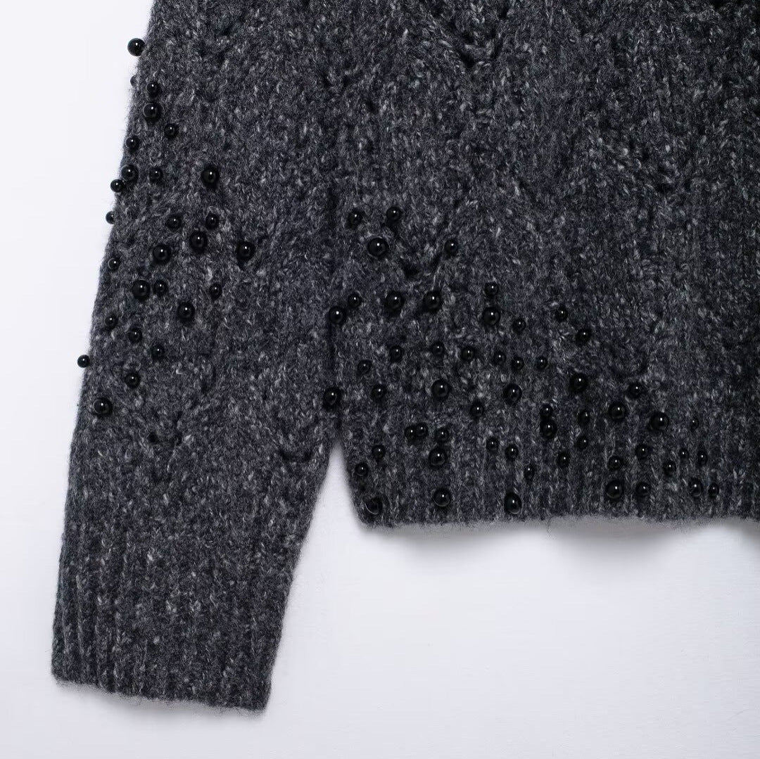 Celeste Embellished Asymmetric Sweater