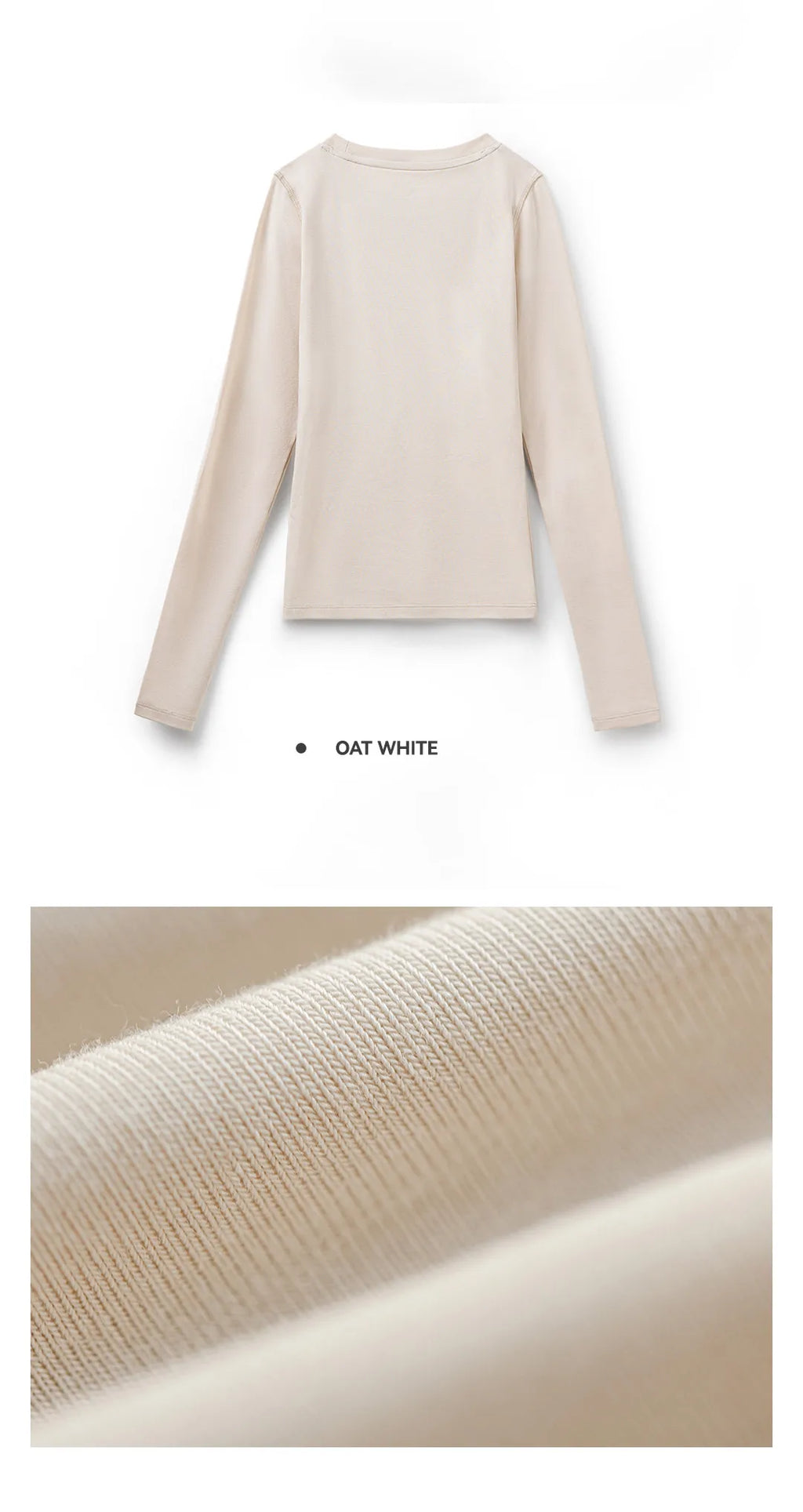 Ribbed Crew-Neck Thermal Long-Sleeve Top