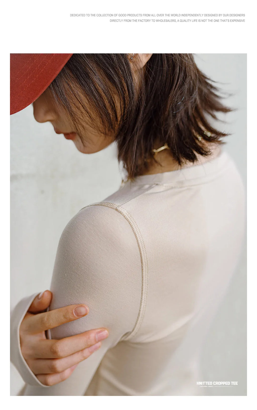 Ribbed Crew-Neck Thermal Long-Sleeve Top