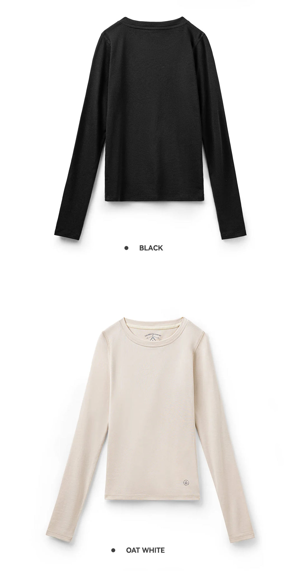 Ribbed Crew-Neck Thermal Long-Sleeve Top
