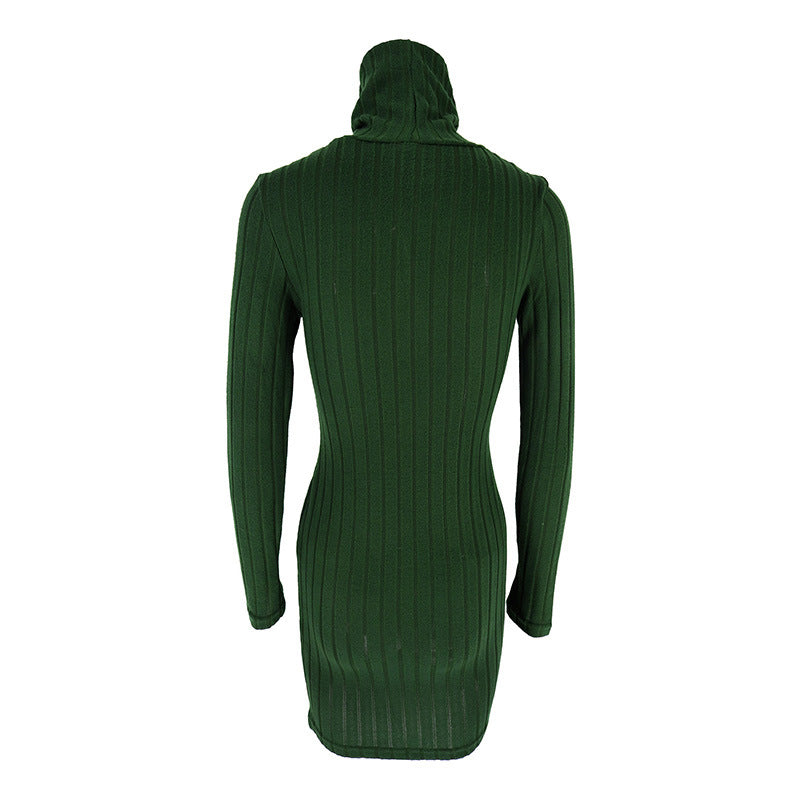 Long-Sleeve Round-Neck Bodycon Mini Dress