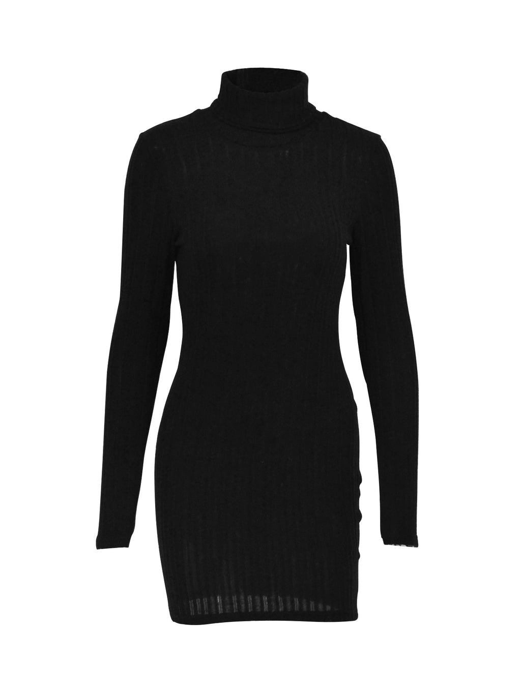 Long-Sleeve Round-Neck Bodycon Mini Dress