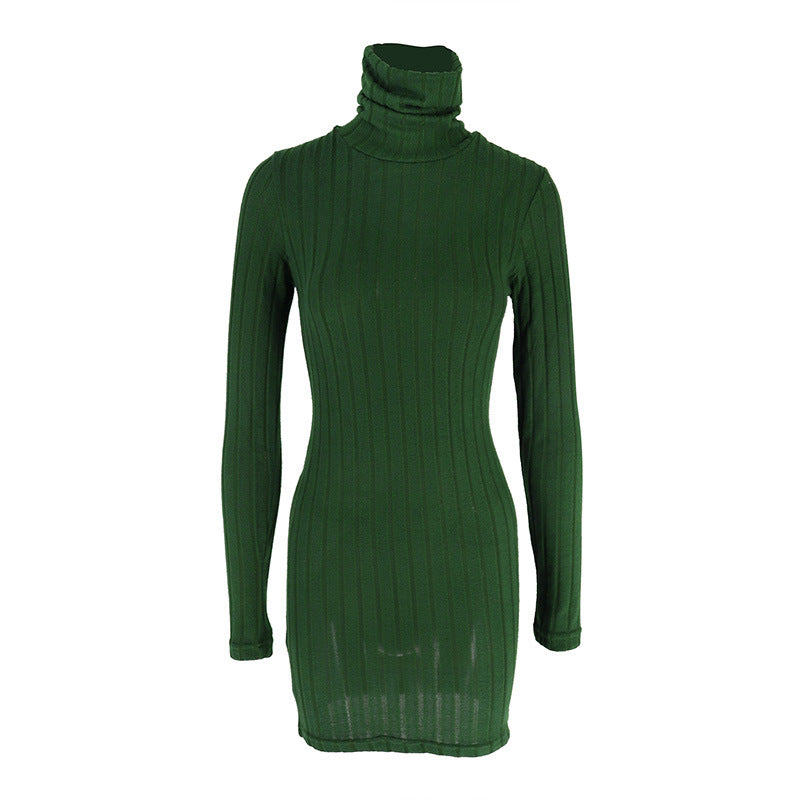 Long-Sleeve Round-Neck Bodycon Mini Dress