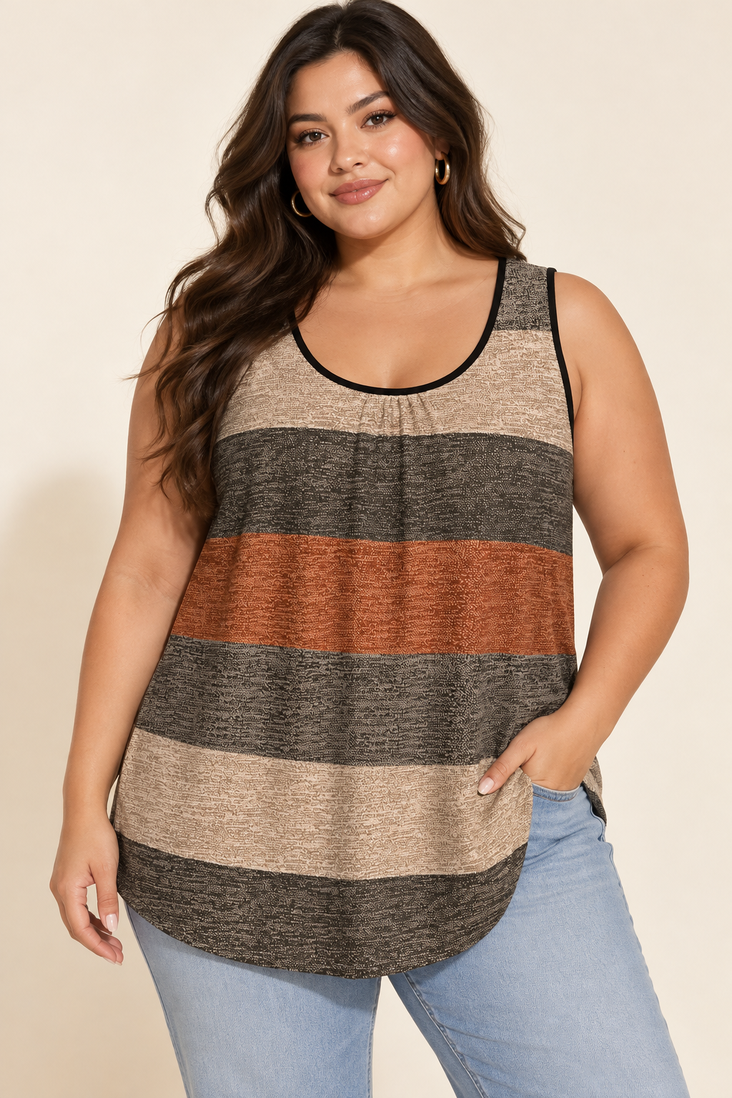 Plus-Size Longline Knit Vest