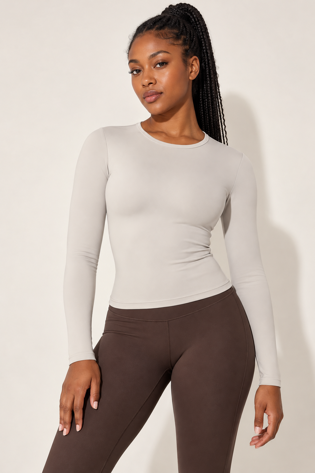Long-Sleeve High-Elasticity Workout Sports Top