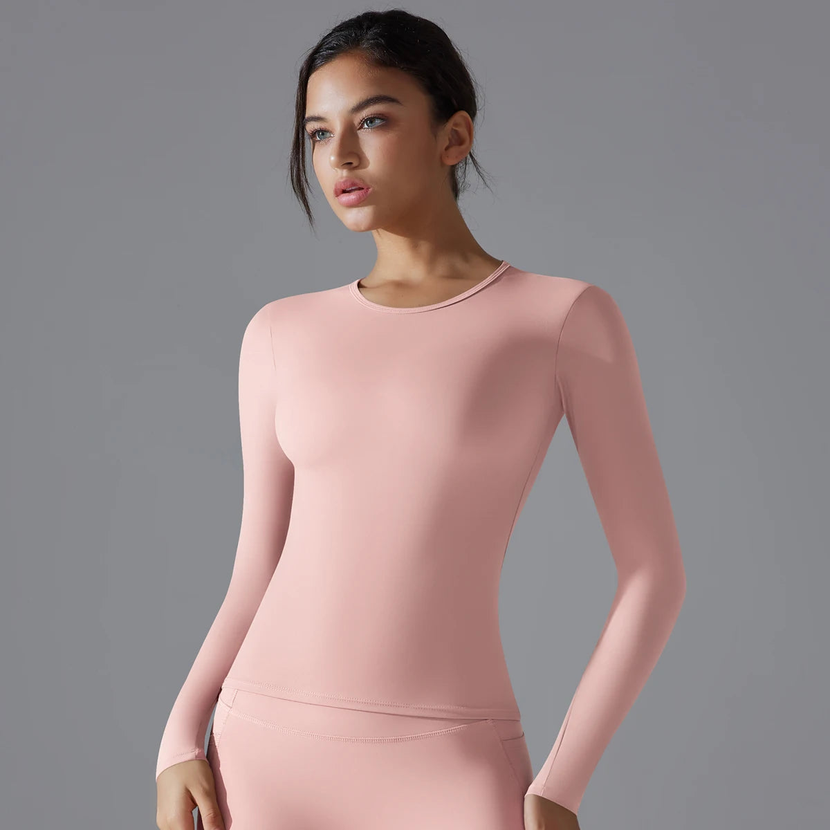Long-Sleeve High-Elasticity Workout Sports Top