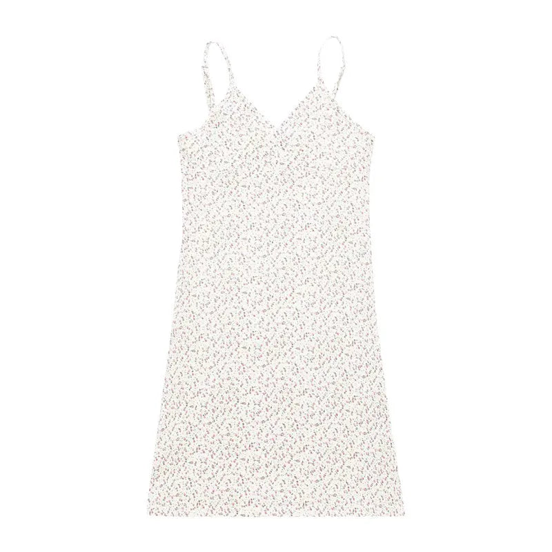 Floral V-Neck Bodycon Mini Dress