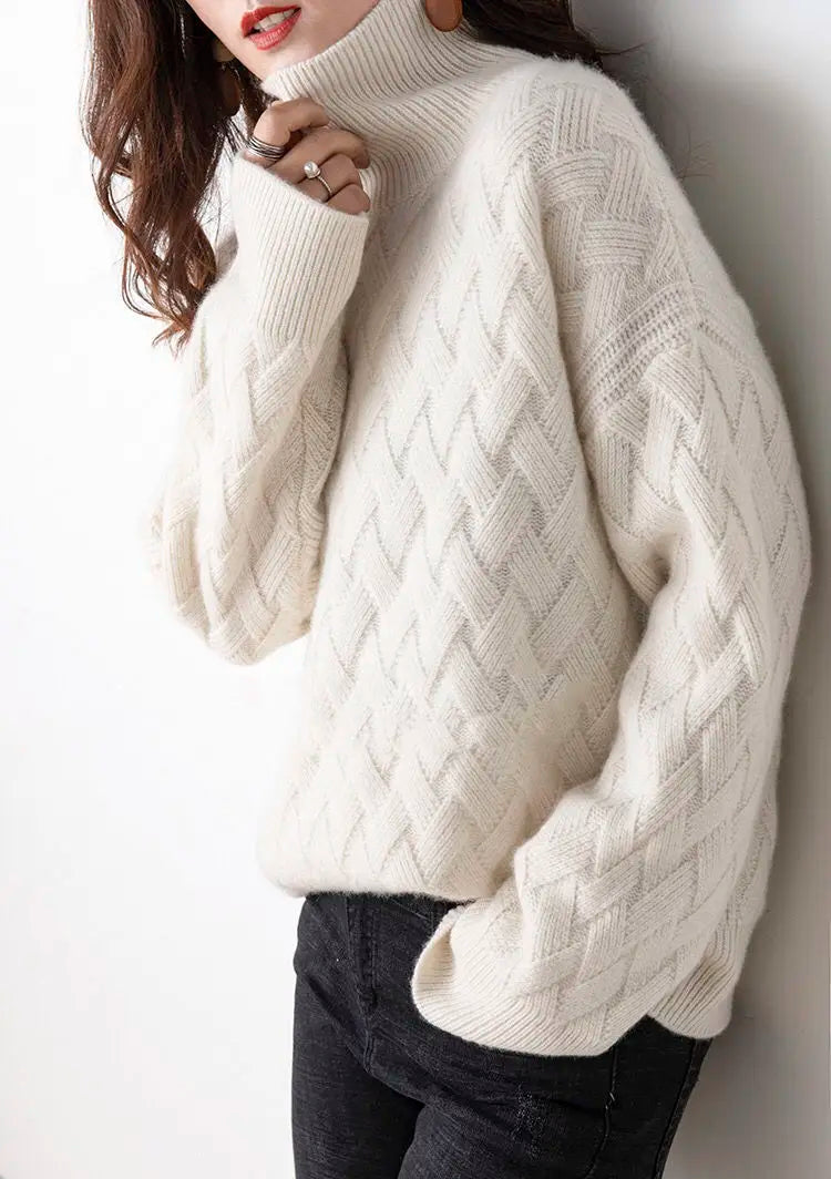 Oversized Wool-Blend Turtleneck Sweater