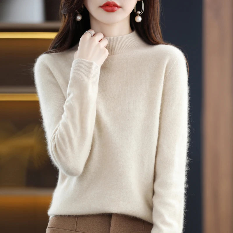 Alba Merino Mock-Neck Sweater
