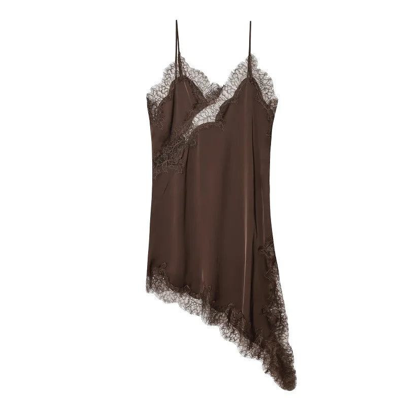 Livia Satin Lace Mini Dress