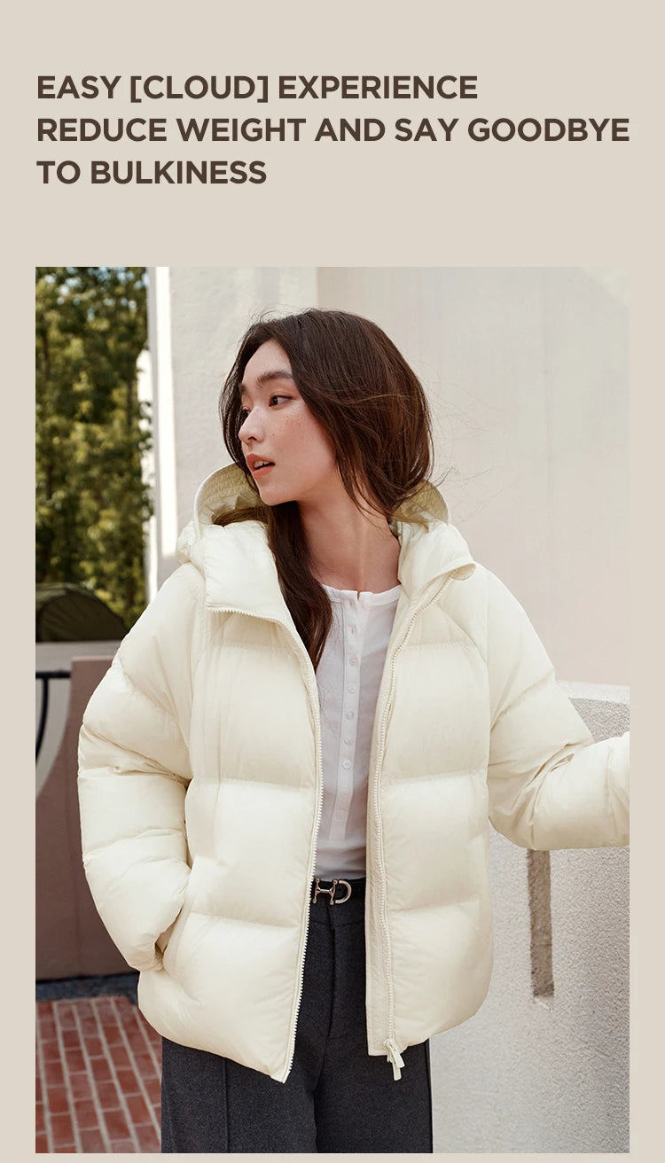 Hooded Duck Down Puffer Coat