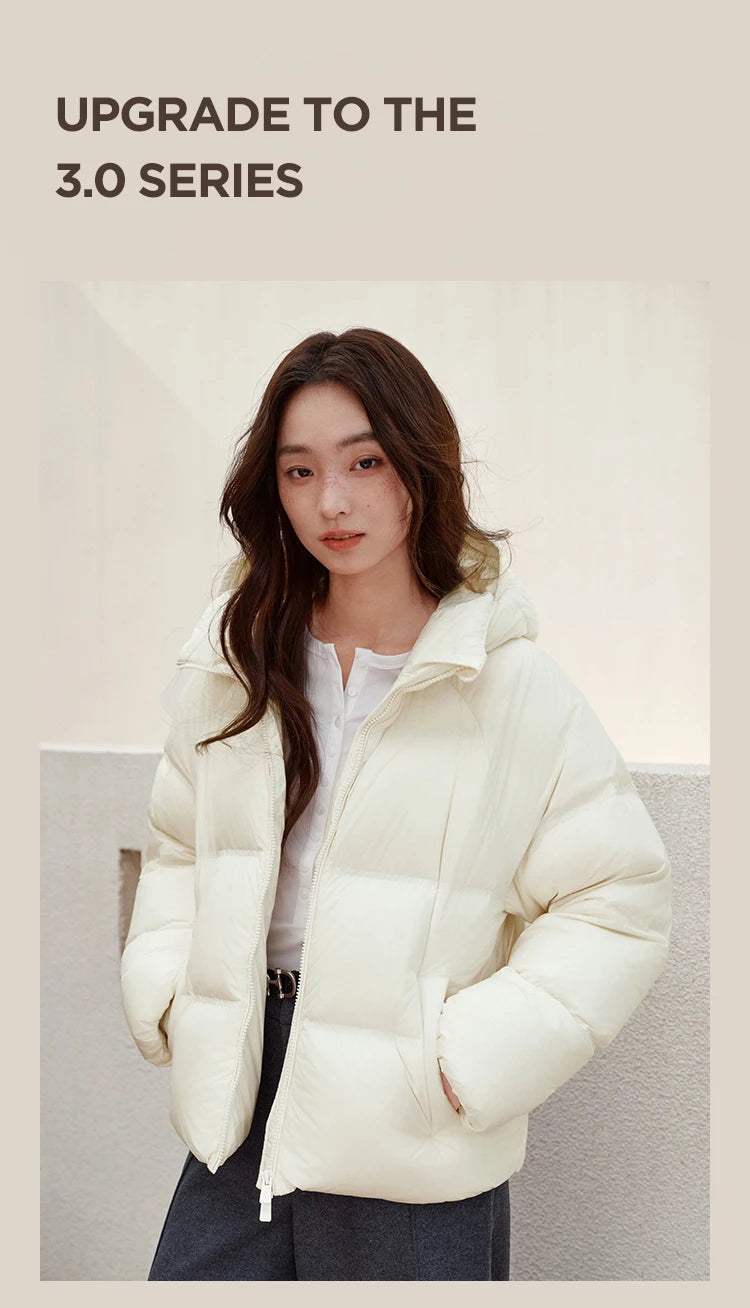 Hooded Duck Down Puffer Coat