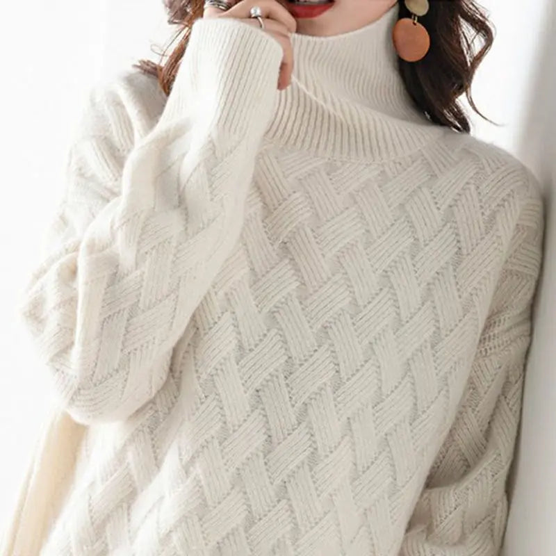 Oversized Wool-Blend Turtleneck Sweater