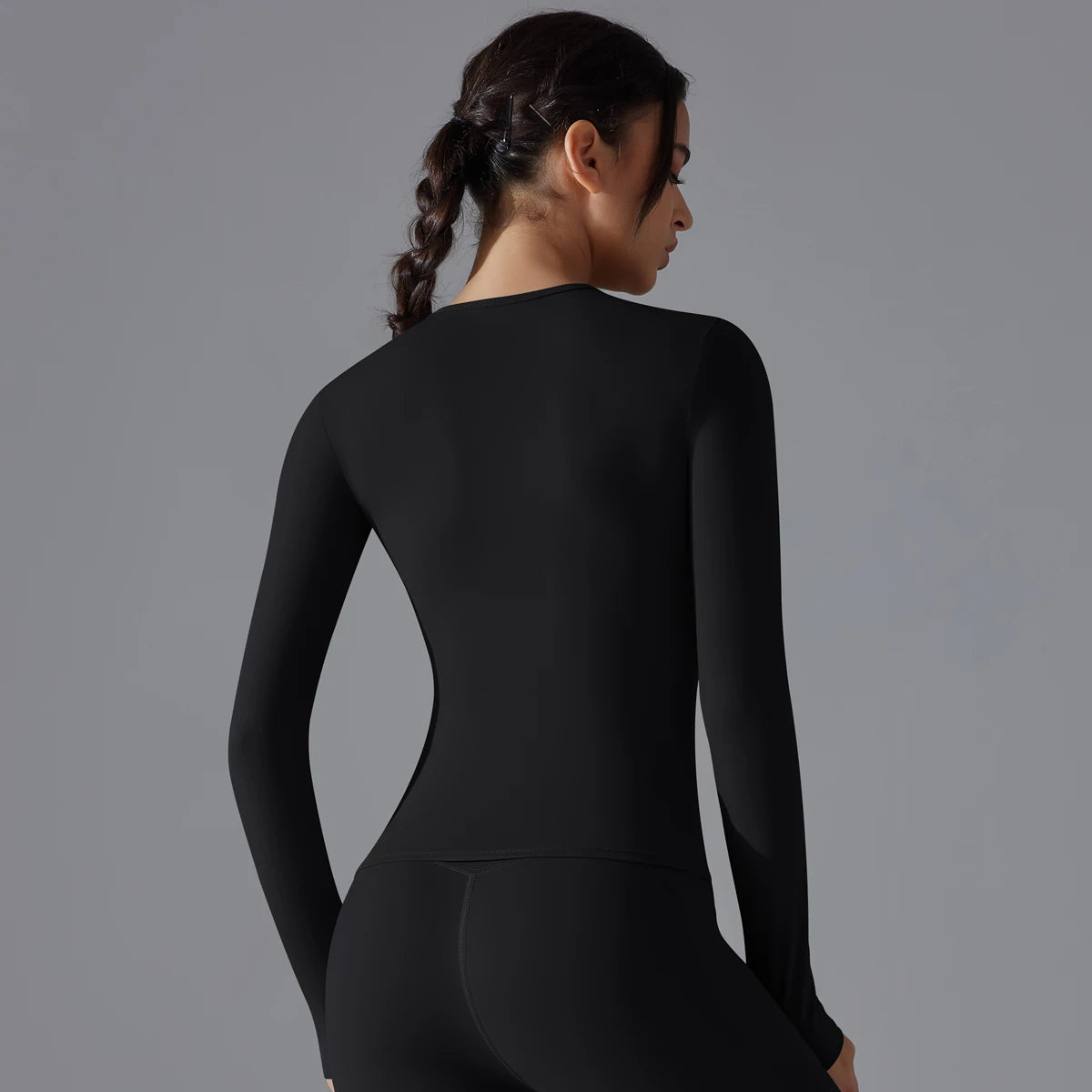 Long-Sleeve High-Elasticity Workout Sports Top