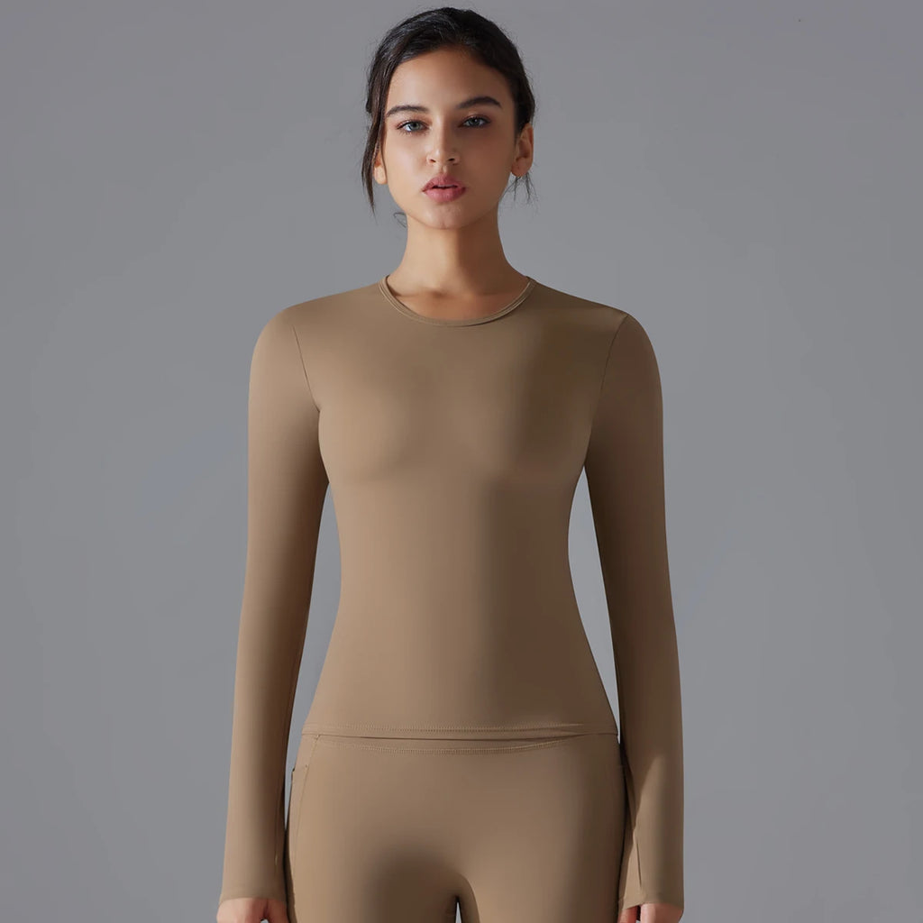 Long-Sleeve High-Elasticity Workout Sports Top