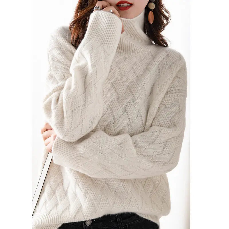 Oversized Wool-Blend Turtleneck Sweater