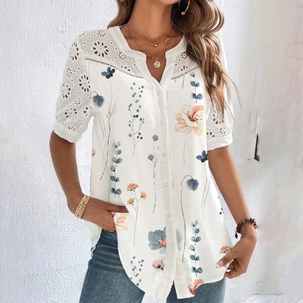 Rosalie Floral Eyelet Blouse