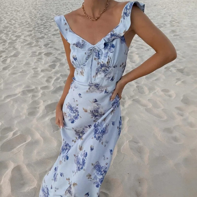 Amara Floral Backless Dress