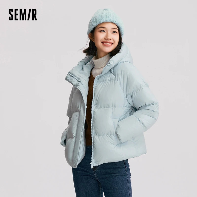 Hooded Duck Down Puffer Coat