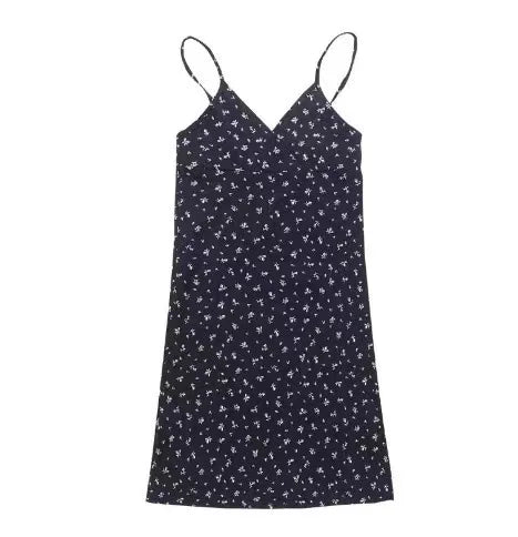 Floral V-Neck Bodycon Mini Dress