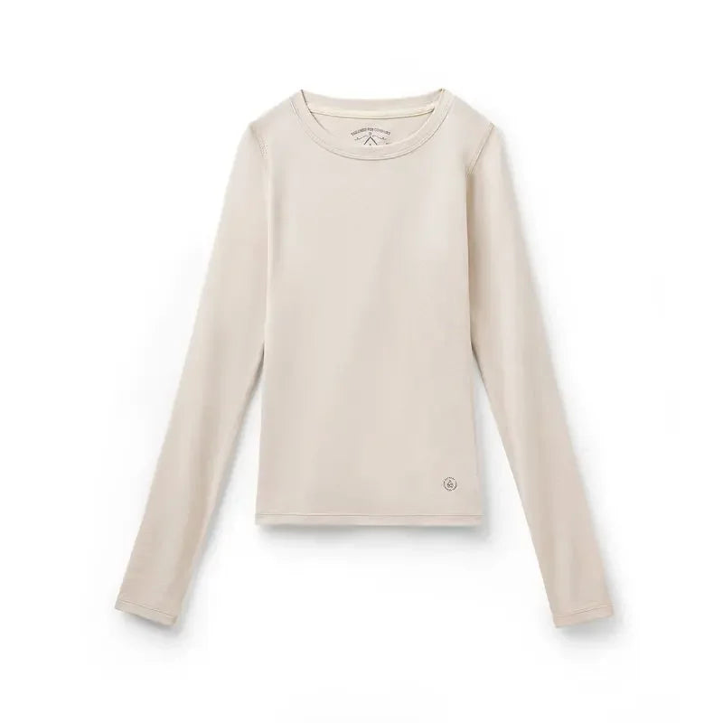 Ribbed Crew-Neck Thermal Long-Sleeve Top