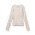 Ribbed Crew-Neck Thermal Long-Sleeve Top