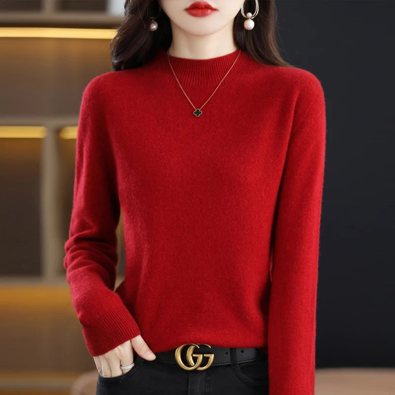 Alba Merino Mock-Neck Sweater
