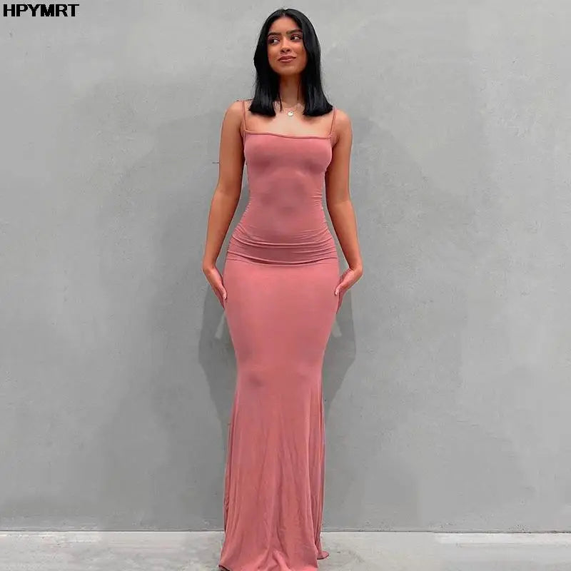 Lyra Satin Backless Maxi Dress