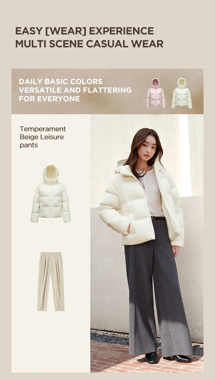 Hooded Duck Down Puffer Coat