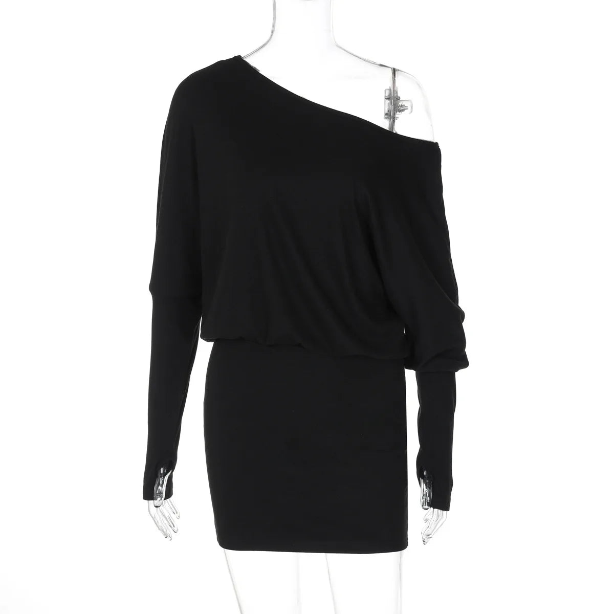 Mila Off-Shoulder Long-Sleeve Mini Dress