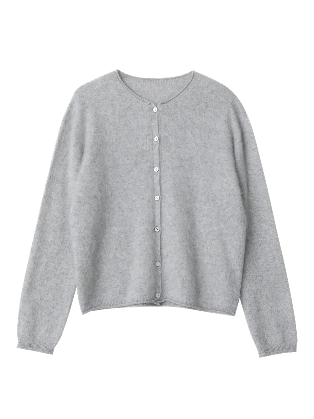 Relaxed Button-Front Knit Cardigan