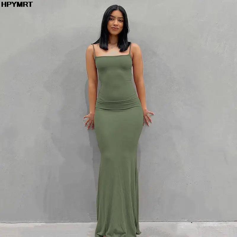 Lyra Satin Backless Maxi Dress