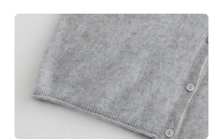 Relaxed Button-Front Knit Cardigan