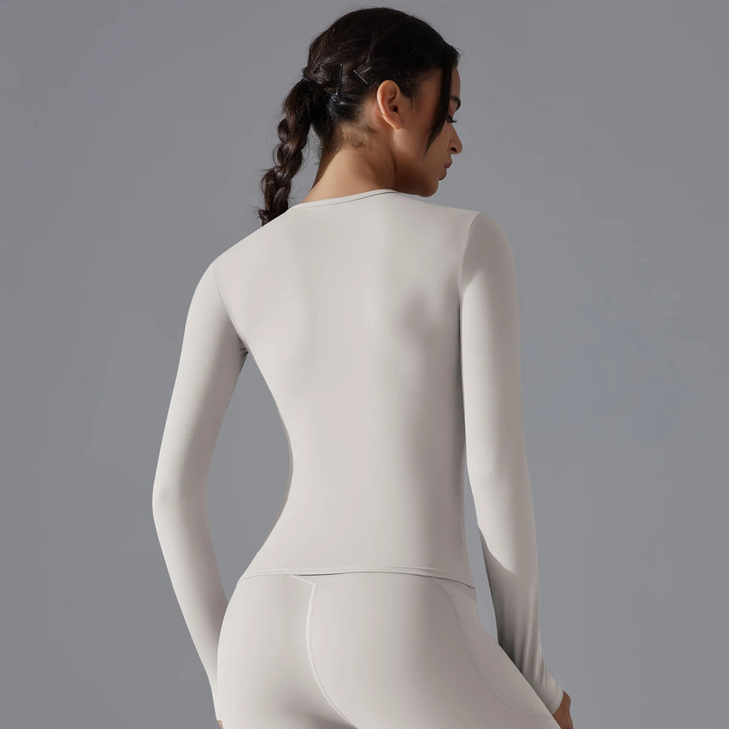 Long-Sleeve High-Elasticity Workout Sports Top