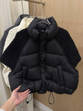 Turtleneck Duck Down Knit Puffer Vest