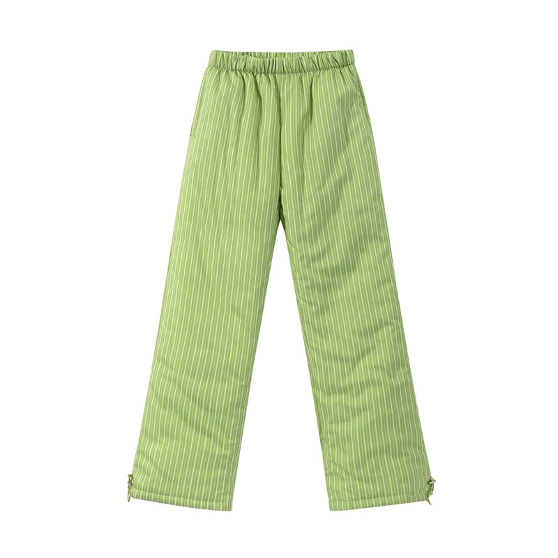 Striped Cotton Coat & Trousers Set