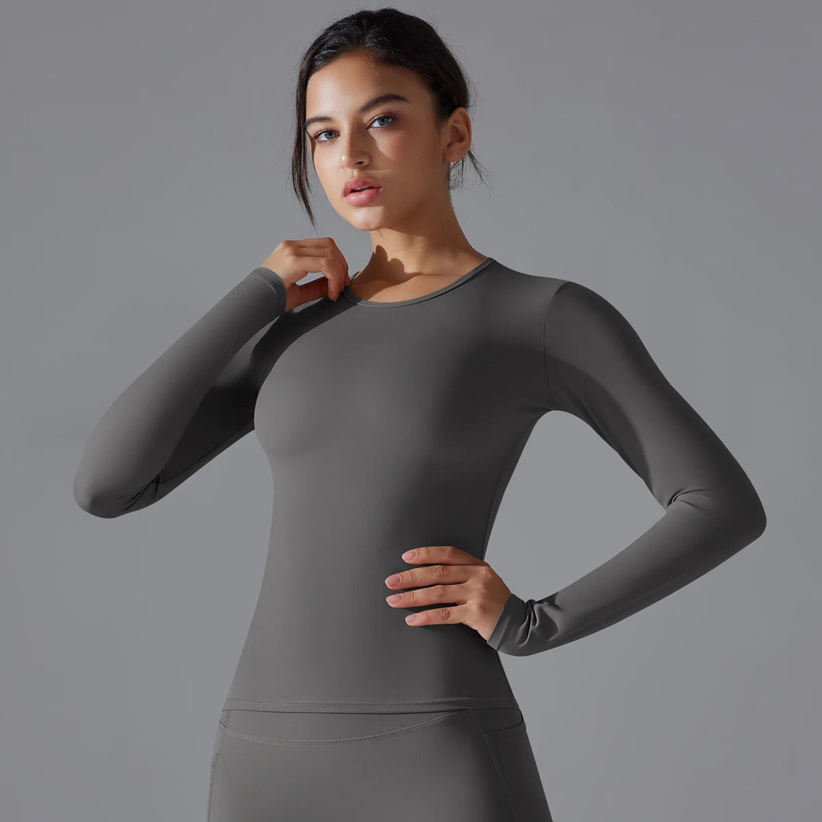Long-Sleeve High-Elasticity Workout Sports Top