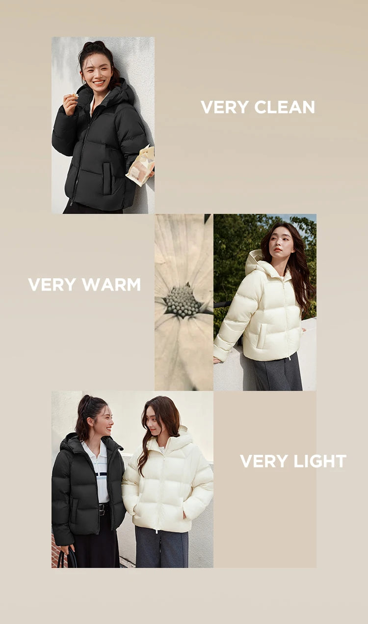 Hooded Duck Down Puffer Coat