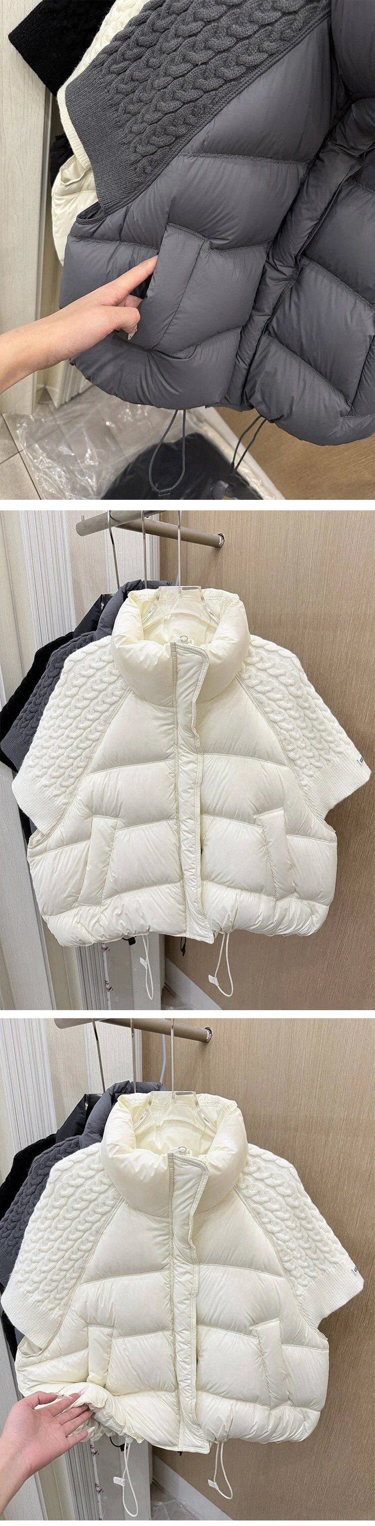 Turtleneck Duck Down Knit Puffer Vest