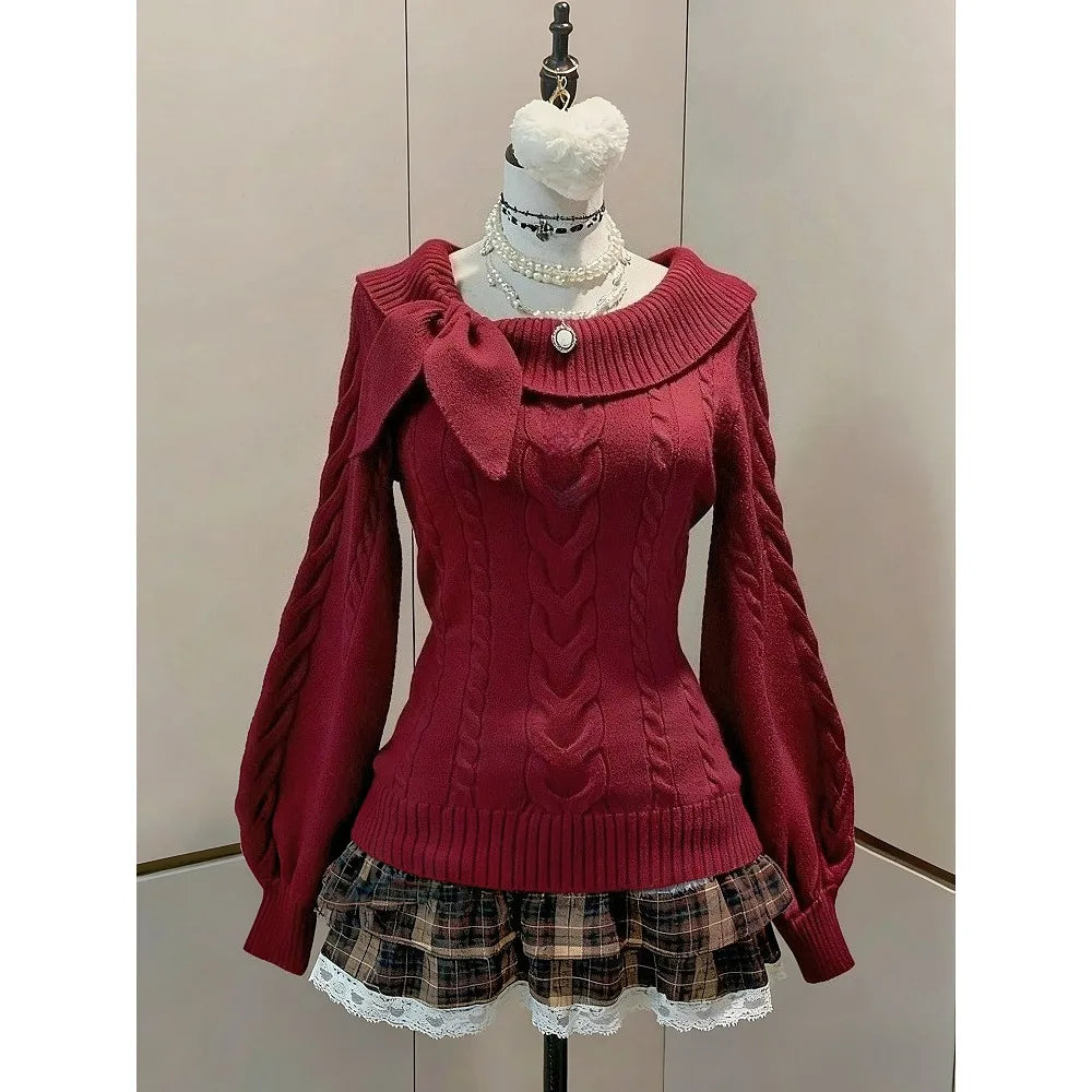 Sloane Gothic Fitted Knit Sweater