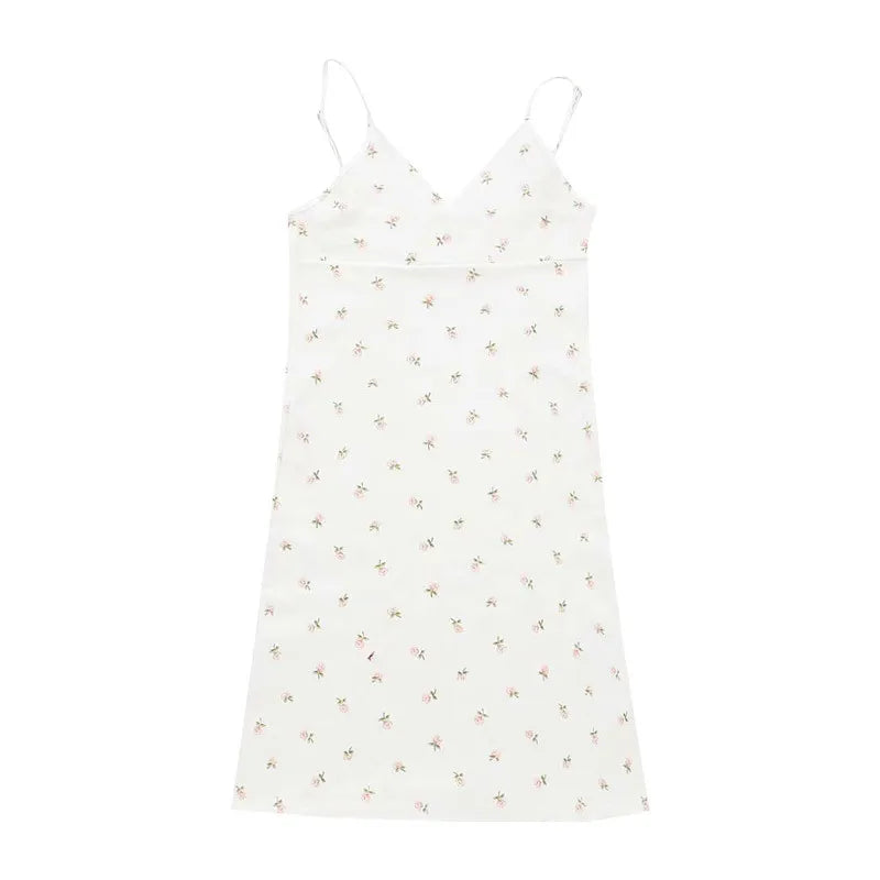 Floral V-Neck Bodycon Mini Dress