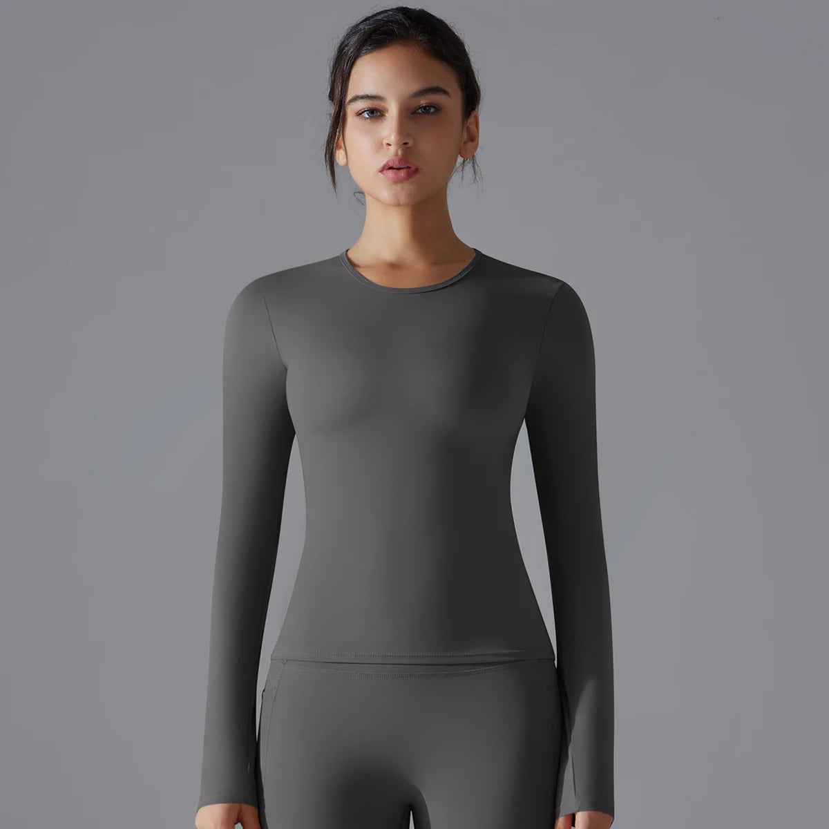 Long-Sleeve High-Elasticity Workout Sports Top