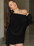 Mila Off-Shoulder Long-Sleeve Mini Dress