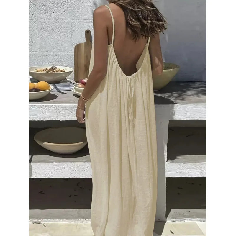Faye Strapless Backless Maxi Dress
