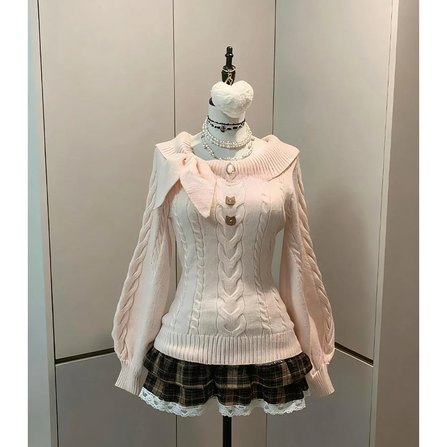 Sloane Gothic Fitted Knit Sweater