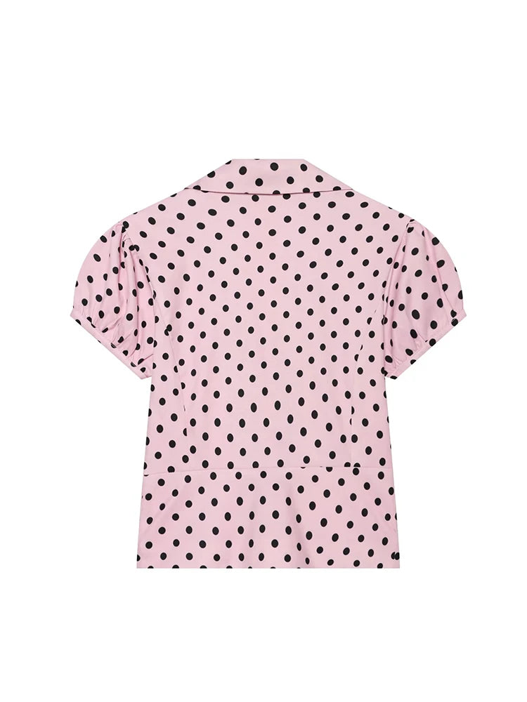 Rosie Polka-Dot Short-Sleeve Blazer